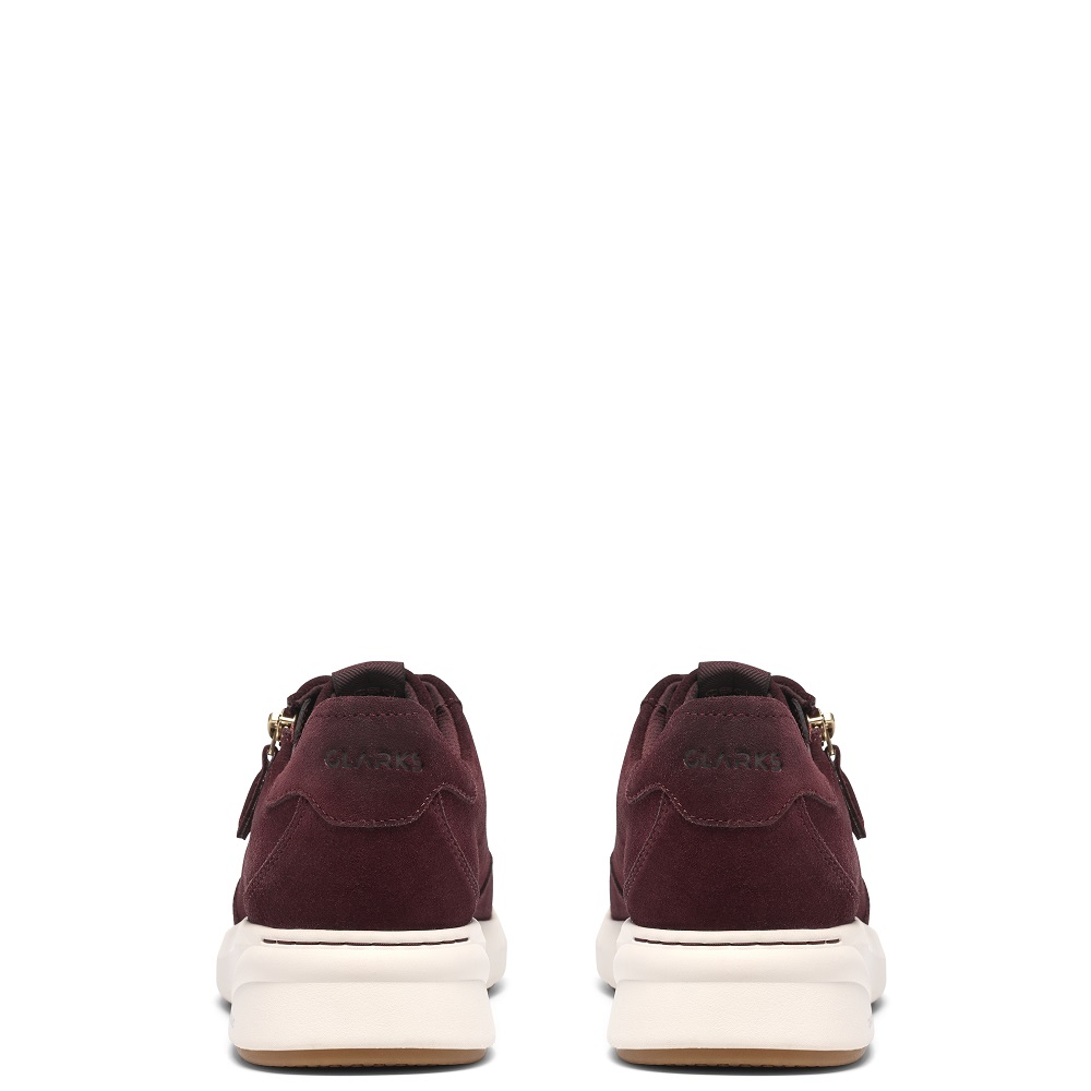 CLARKS</br>Clarks CODE R RUN Γυναικεία Sneakers Μπορντό Suede CLARKS</br>Clarks CODE R RUN Γυναικεία Sneakers Μπορντό Suede