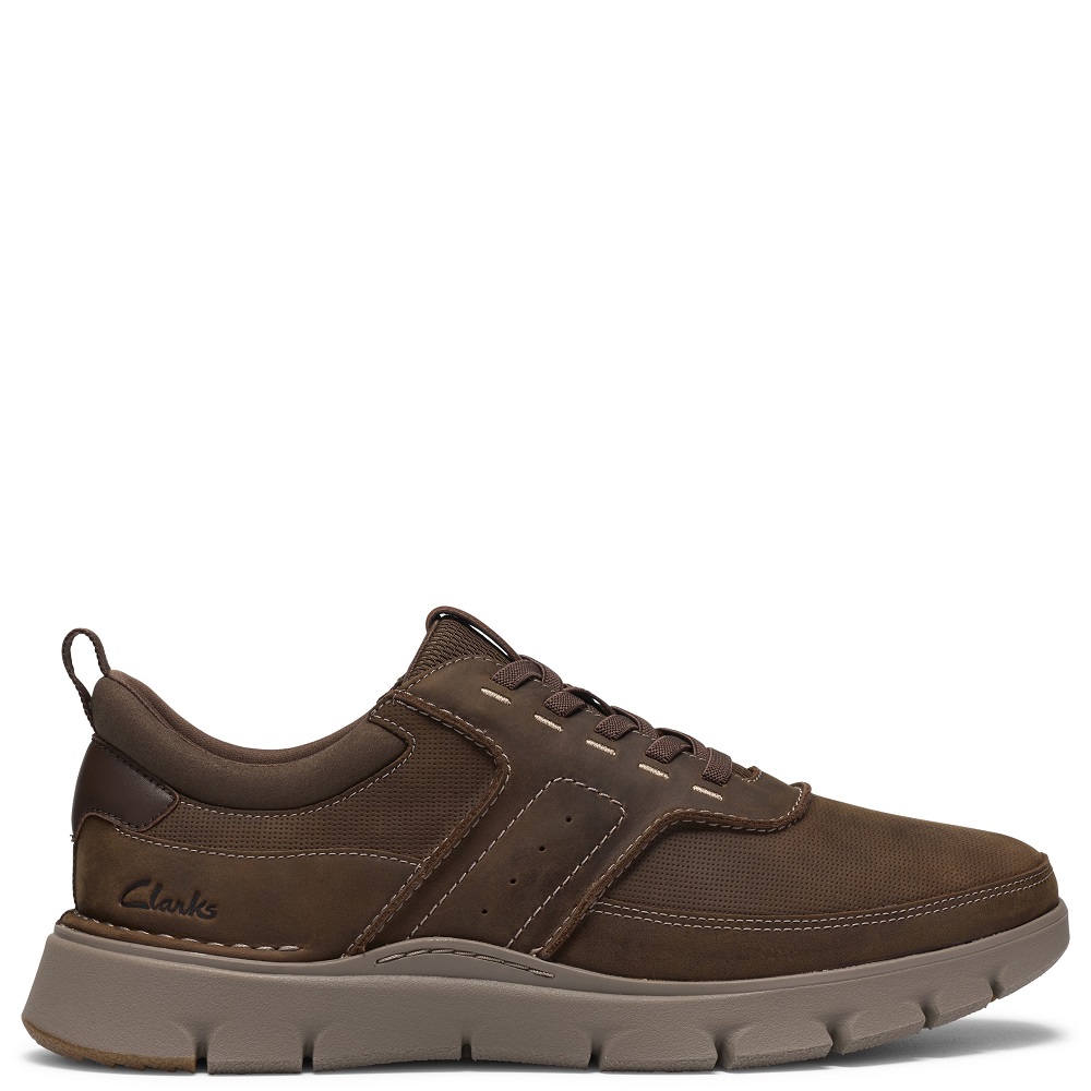 CLARKS</br>Clarks STEP365 STYLE Ανδρικά Δετά Παπούτσια Καφέ Δέρμα CLARKS</br>Clarks STEP365 STYLE Ανδρικά Δετά Παπούτσια Καφέ Δέρμα