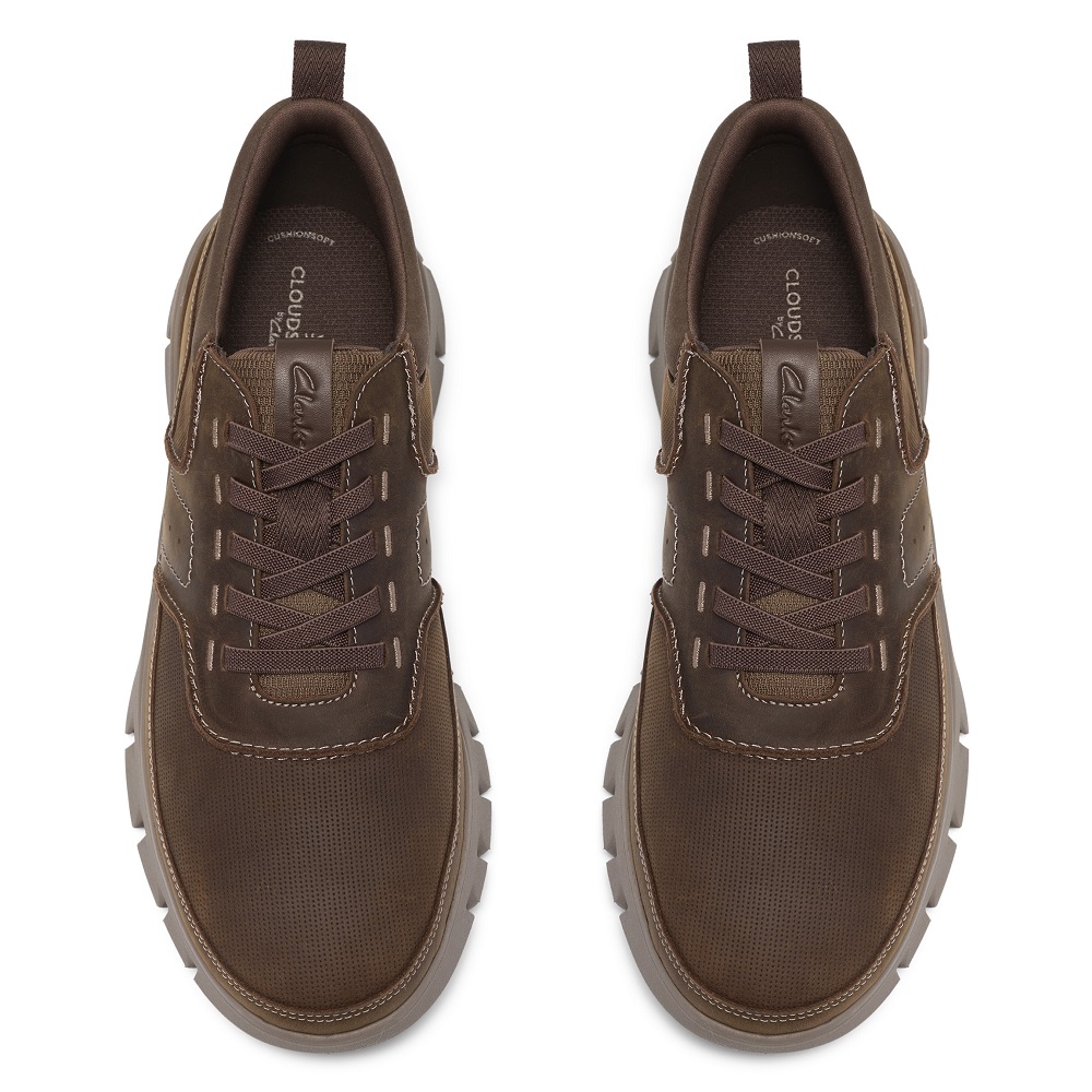 CLARKS</br>Clarks STEP365 STYLE Ανδρικά Δετά Παπούτσια Καφέ Δέρμα CLARKS</br>Clarks STEP365 STYLE Ανδρικά Δετά Παπούτσια Καφέ Δέρμα
