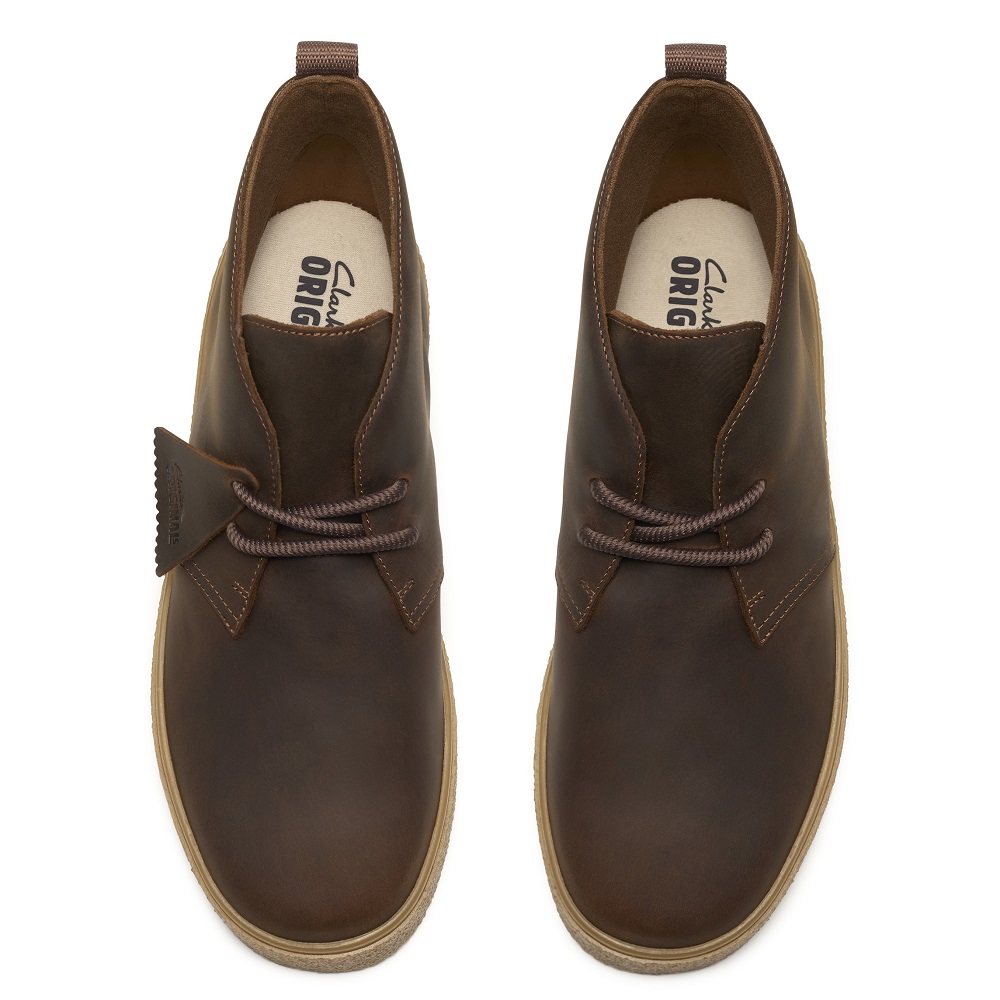 CLARKS</br>Clarks BOXBEE DESERT Ανδρικά Μποτάκια Καφέ Δέρμα