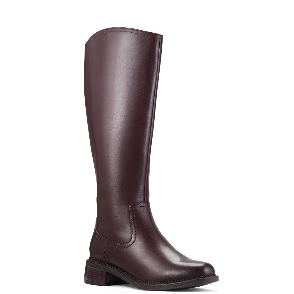 CLARKS</br>Clarks MAYE RIDE Γυναικείες Μπότες Καφέ Δέρμα