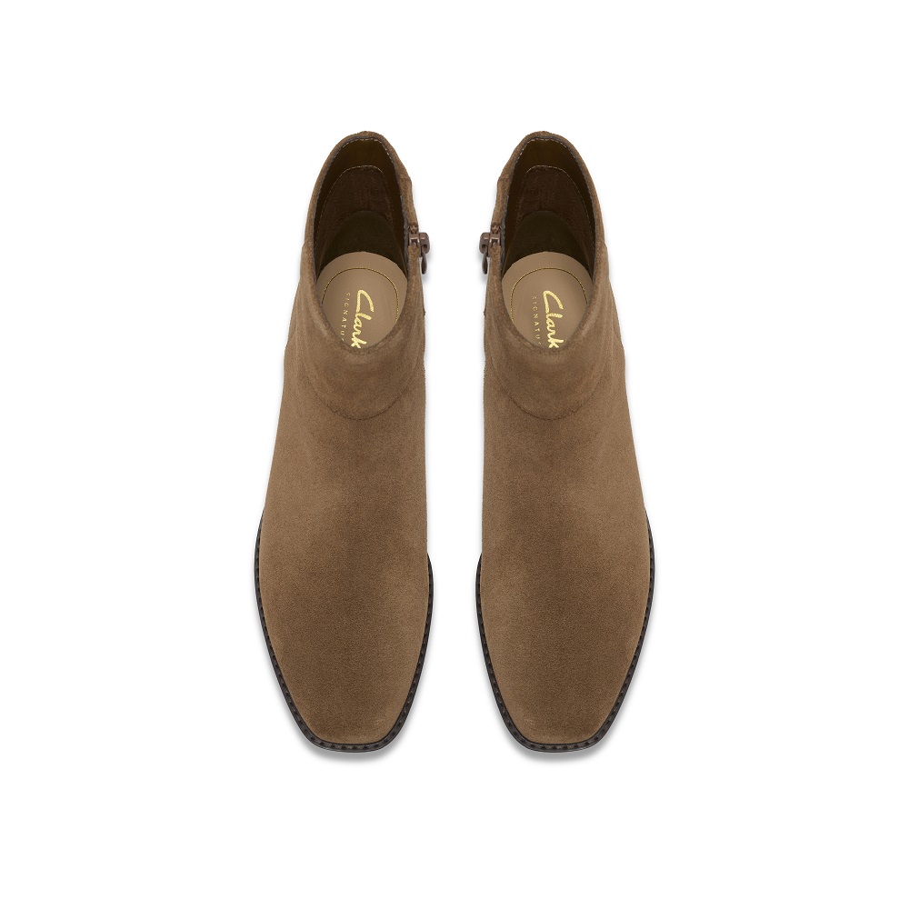 CLARKS</br>Clarks WRENN TOP Γυναικεία Μποτάκια Ταμπά Suede CLARKS</br>Clarks WRENN TOP Γυναικεία Μποτάκια Ταμπά Suede