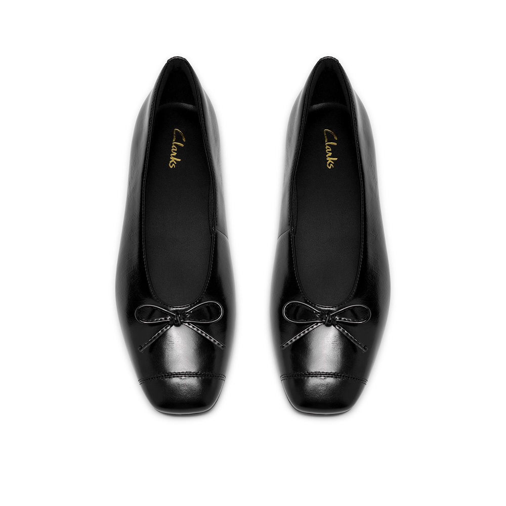 CLARKS</br>Clarks BEFANA BOW Γυναικείες Μπαλαρίνες Μαύρο Δέρμα CLARKS</br>Clarks BEFANA BOW Γυναικείες Μπαλαρίνες Μαύρο Δέρμα
