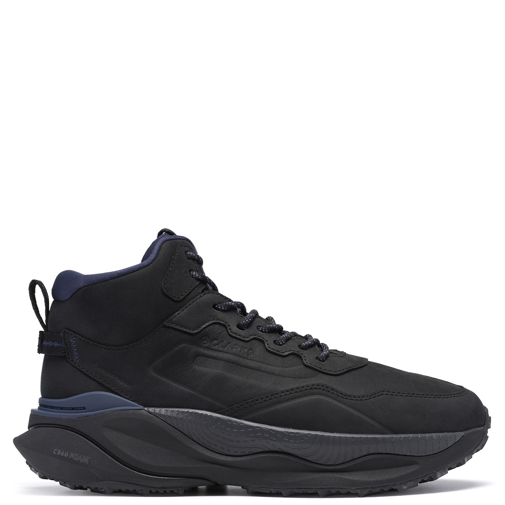 CLARKS</br>Clarks PACE TRAIL HI WP Ανδρικά Μποτάκια Μαύρο Δέρμα Αδιάβροχα