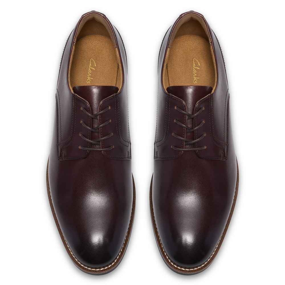 CLARKS</br>Clarks BOWBURN LACE Ανδρικά Δετά Παπούτσια Καφέ Δέρμα CLARKS</br>Clarks BOWBURN LACE Ανδρικά Δετά Παπούτσια Καφέ Δέρμα