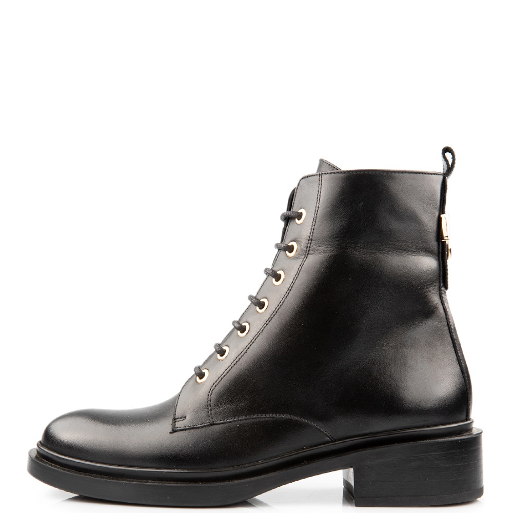 FM</br>FM 269-38 Γυναικεία Μποτάκια Μαύρο Δέρμα FM</br>FM 269-38 Γυναικεία Μποτάκια Μαύρο Δέρμα