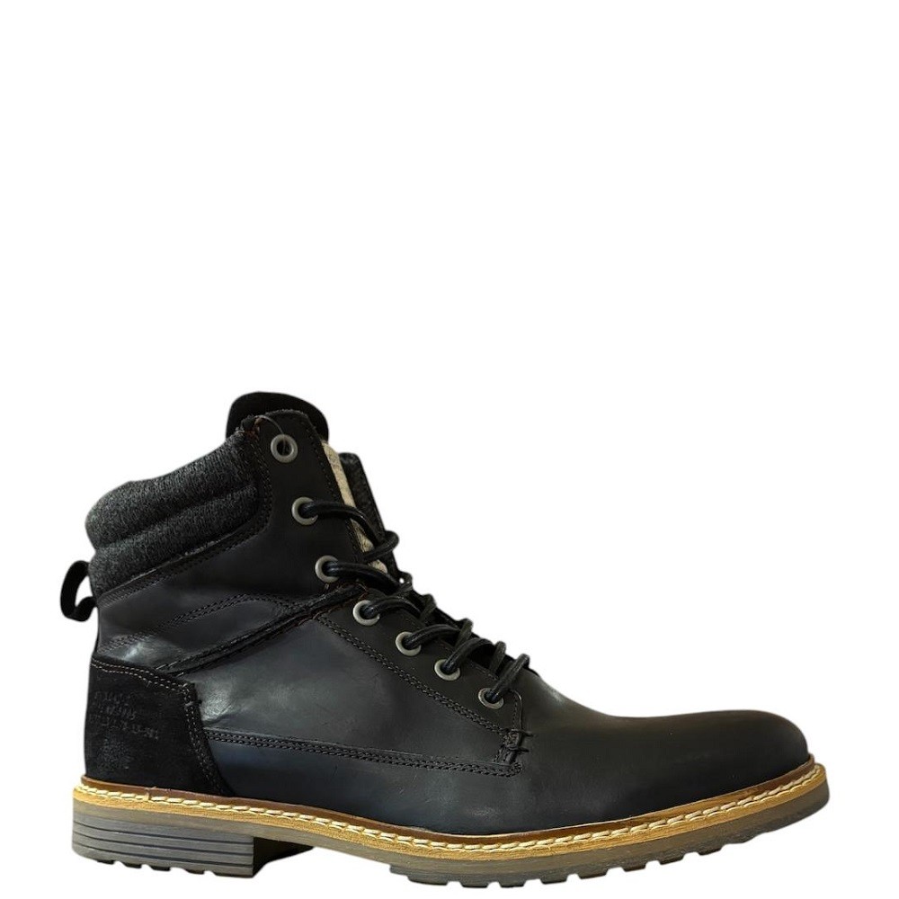 BULLBOXER</br>Ανδρικά Μποτάκια Μαύρο Δέρμα 318K83690GP220SU10 Bullboxer