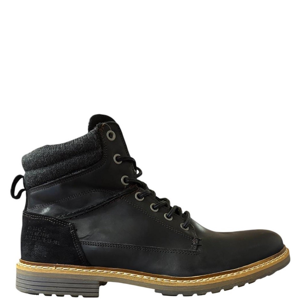 BULLBOXER</br>Ανδρικά Μποτάκια Μαύρο Δέρμα 318K83690GP220SU10 Bullboxer