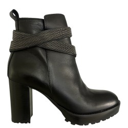 Γυναικεία Μποτάκια Μαύρο Δέρμα 3563 20 05 Alpe