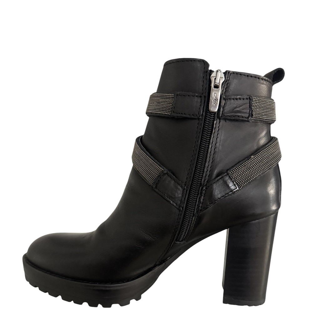 ALPE</br>Γυναικεία Μποτάκια Μαύρο Δέρμα 3563 20 05 Alpe