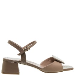 MOURTZI</br>Mourtzi 35/36405 Γυναικεία Πέδιλα Μπεζ Δέρμα Croco