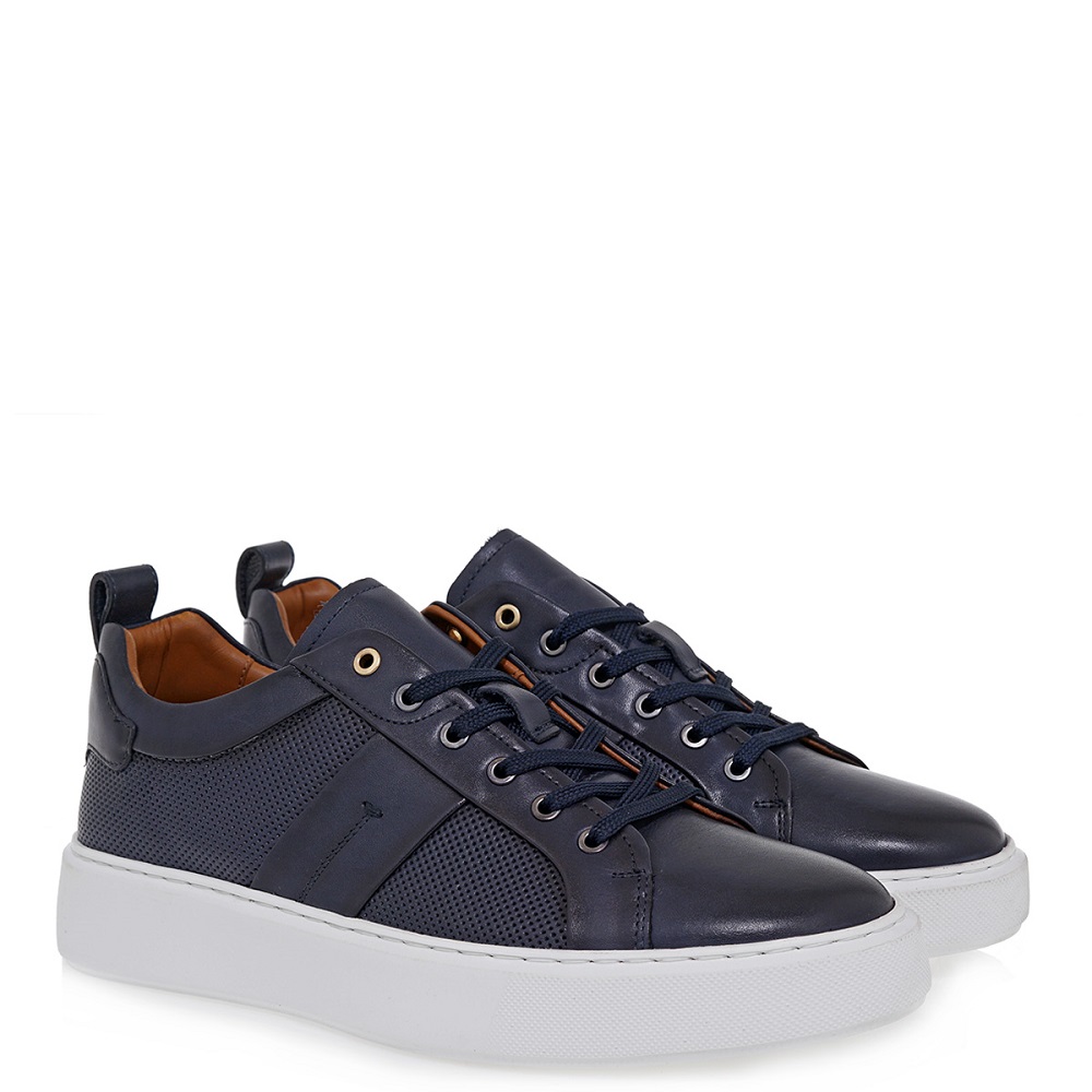 RENATO GARINI</br>Ανδρικά Sneakers Μπλε Δέρμα Στάμπα 36711-TEDROSO Renato Garini RENATO GARINI</br>Ανδρικά Sneakers Μπλε Δέρμα Στάμπα 36711-TEDROSO Renato Garini