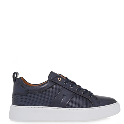 Ανδρικά Sneakers Μπλε Δέρμα Στάμπα 36711-TEDROSO Renato Garini