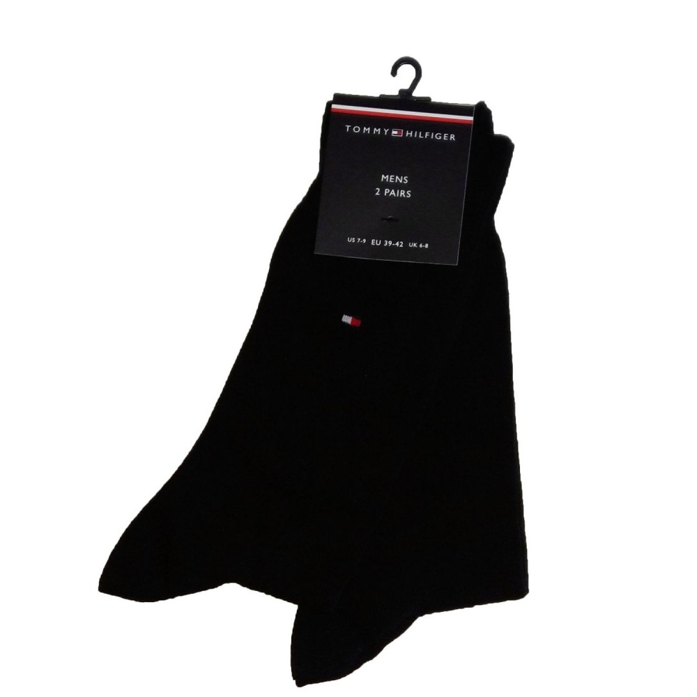 TOMMY HILFIGER</br>Tommy Hilfiger Men's Socks 2Pack 371111-200 Ανδρικές Κάλτσες Μαύρο TOMMY HILFIGER</br>Tommy Hilfiger Men's Socks 2Pack 371111-200 Ανδρικές Κάλτσες Μαύρο