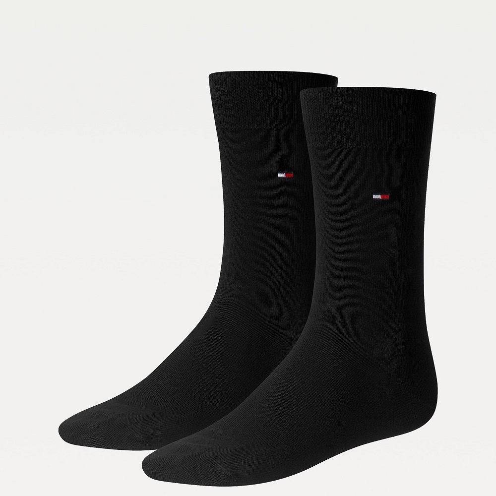 TOMMY HILFIGER</br>Tommy Hilfiger Men's Socks 2Pack 371111-200 Ανδρικές Κάλτσες Μαύρο TOMMY HILFIGER</br>Tommy Hilfiger Men's Socks 2Pack 371111-200 Ανδρικές Κάλτσες Μαύρο