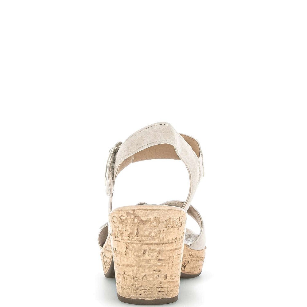 GABOR</br>Γυναικεία Πέδιλα Μπεζ Suede 44.764.14 Gabor