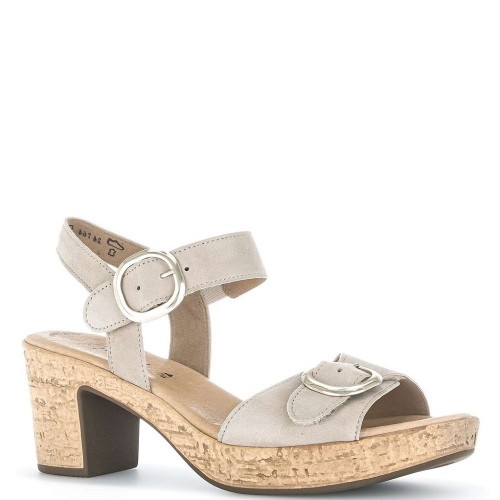 Gabor 44.764.14 Γυναικεία Πέδιλα Μπεζ Suede