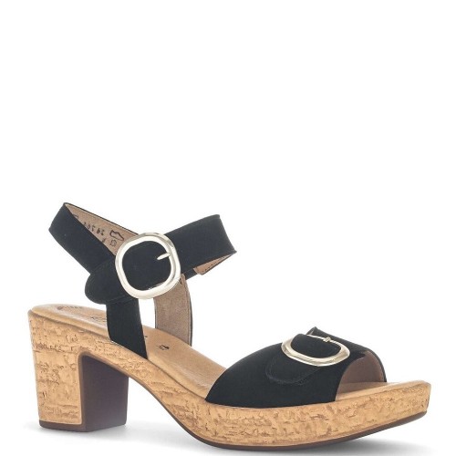 Gabor 44.764.17 Γυναικεία Πέδιλα Μαύρο Suede