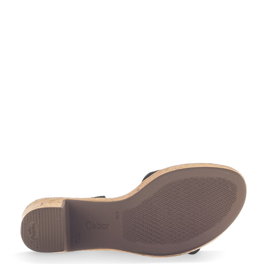 GABOR</br>Γυναικεία Πέδιλα Μαύρο Suede 44.764.17 Gabor