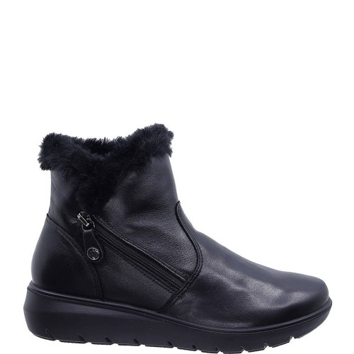 Γυναικεία Μποτάκια Μαύρο Δέρμα 455870 Imac