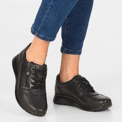 Γυναικεία Sneakers Μαύρο Δέρμα 455960 Imac