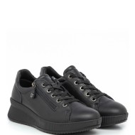 Γυναικεία Sneakers Μαύρο Δέρμα 456500 Imac