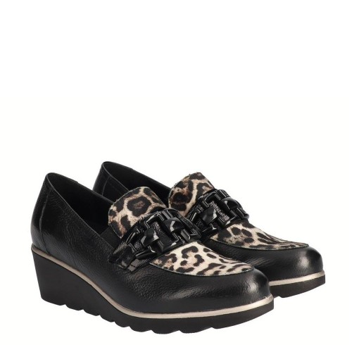 Γυναικείες Πλατφόρμες Μαύρο Δέρμα 4668 D'Chicas