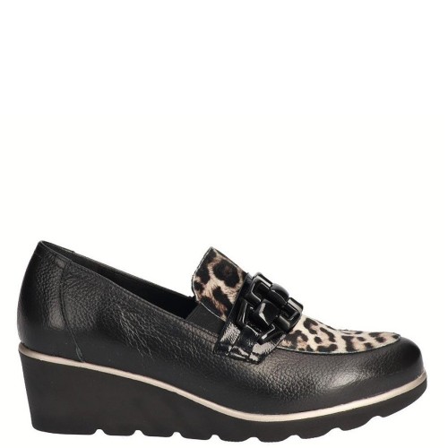 Γυναικείες Πλατφόρμες Μαύρο Δέρμα 4668 D'Chicas