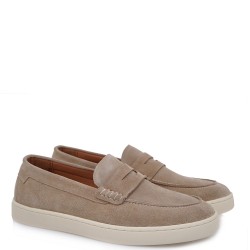Ανδρικά Μοκασίνια/Loafers Μπεζ Suede 480-A1 Isaac Roma