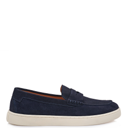 Ανδρικά Μοκασίνια/Loafers Μπλε Suede 480-A1 Isaac Roma