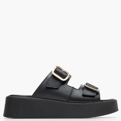 Γυναικεία Flatform Μαύρο Δέρμα 45/50000 Mourtzi