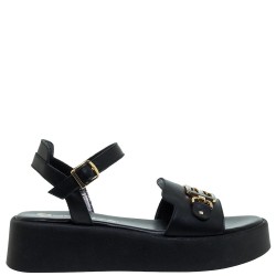 Γυναικεία Flatform Μαύρο Δέρμα 45/50001 Mourtzi