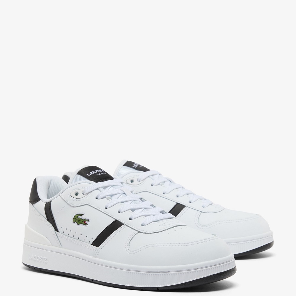 LACOSTE</br>Lacoste T-CLIP SET 225 8 SMA 750SMA0190147 Ανδρικά Sneakers Λευκό/Μαύρο Δέρμα LACOSTE</br>Lacoste T-CLIP SET 225 8 SMA 750SMA0190147 Ανδρικά Sneakers Λευκό/Μαύρο Δέρμα