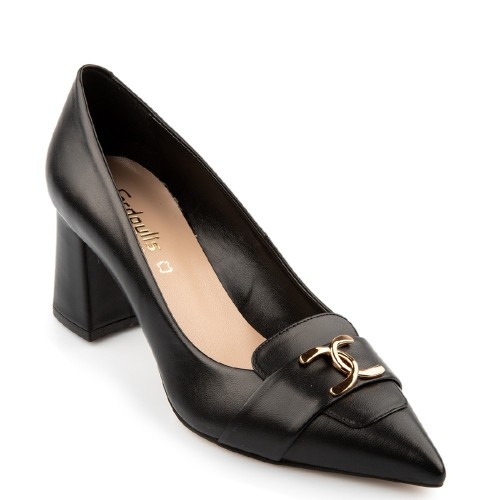 Γυναικείες Γόβες Μαύρο Δέρμα 517-24 FM Γυναικείες Γόβες Μαύρο Δέρμα 517-24 FM