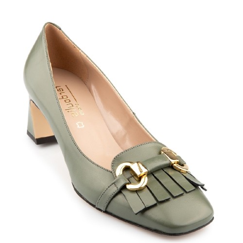 Γυναικείες Γόβες Λαδί Δέρμα 520-03 FM