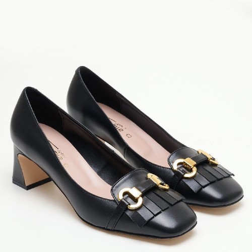 Γυναικείες Γόβες Μαύρο Δέρμα 520-03 FM Γυναικείες Γόβες Μαύρο Δέρμα 520-03 FM