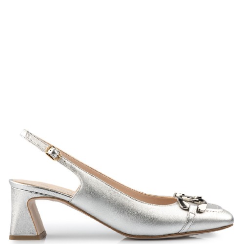 Γυναικείες Γόβες Ασημί Δέρμα 520-10 FM Γυναικείες Γόβες Ασημί Δέρμα 520-10 FM