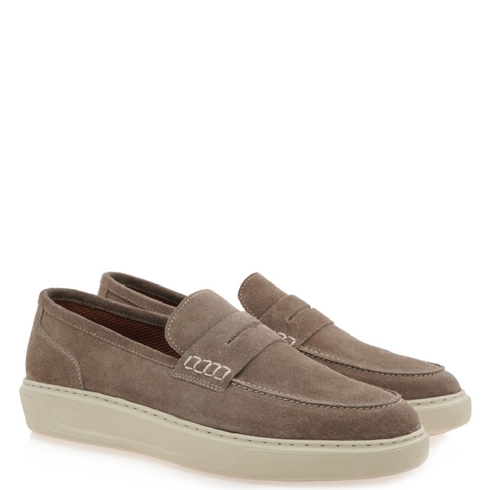 RENATO GARINI</br>Renato Garini 52316-DENEVER Ανδρικά Μοκασίνια/Loafers Μπεζ Suede RENATO GARINI</br>Renato Garini 52316-DENEVER Ανδρικά Μοκασίνια/Loafers Μπεζ Suede