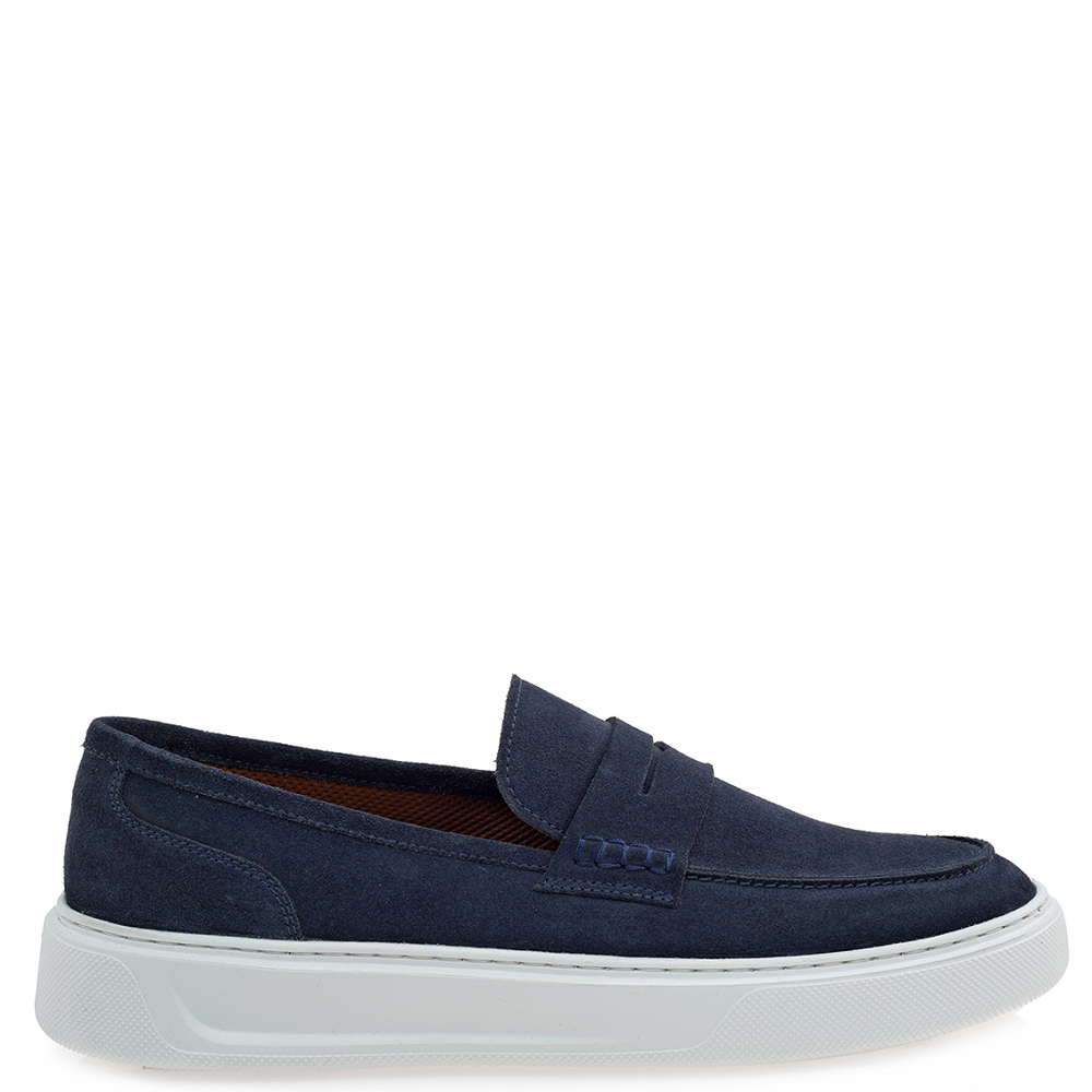 RENATO GARINI</br>Renato Garini 52316-DENEVER Ανδρικά Μοκασίνια/Loafers Μπλε Suede