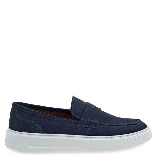 Renato Garini 52316-DENEVER Ανδρικά Μοκασίνια/Loafers Μπλε Suede