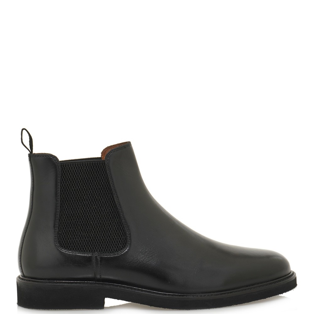 RENATO GARINI</br>Ανδρικά Μποτάκια Μαύρο Δέρμα Chelsea 52403-BELGRATE Renato Garini RENATO GARINI</br>Ανδρικά Μποτάκια Μαύρο Δέρμα Chelsea 52403-BELGRATE Renato Garini