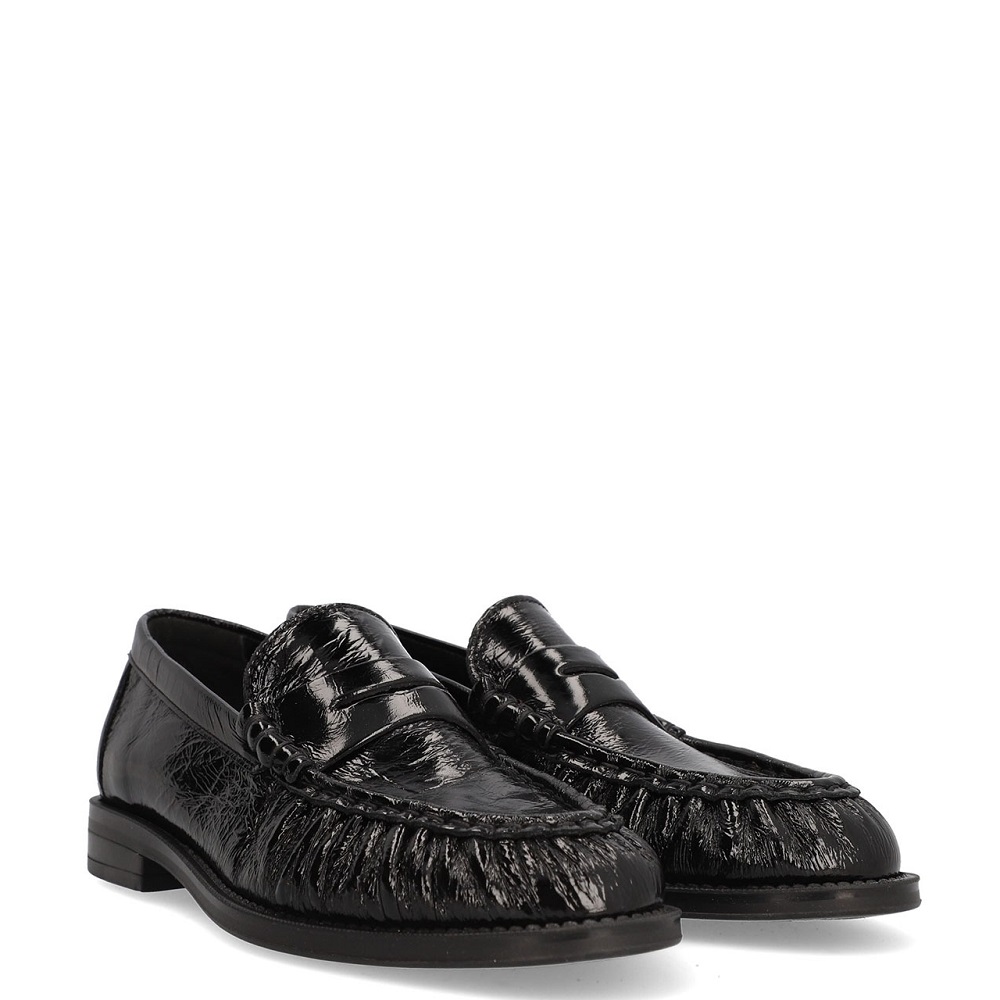 ALPE</br>Alpe 5328 49 05 Γυναικεία Μοκασίνια Μαύρο Δέρμα