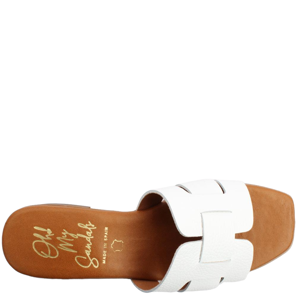 OH MY SANDALS</br>Γυναικεία Mules Λευκό 5343 Oh My Sandals