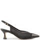 FM</br>FM 536-32 Γυναικεία Slingback Μαύρο Φιλτιρέ Δέρμα