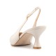 FM</br>FM 536-37 Γυναικεία Slingback Off White Δέρμα