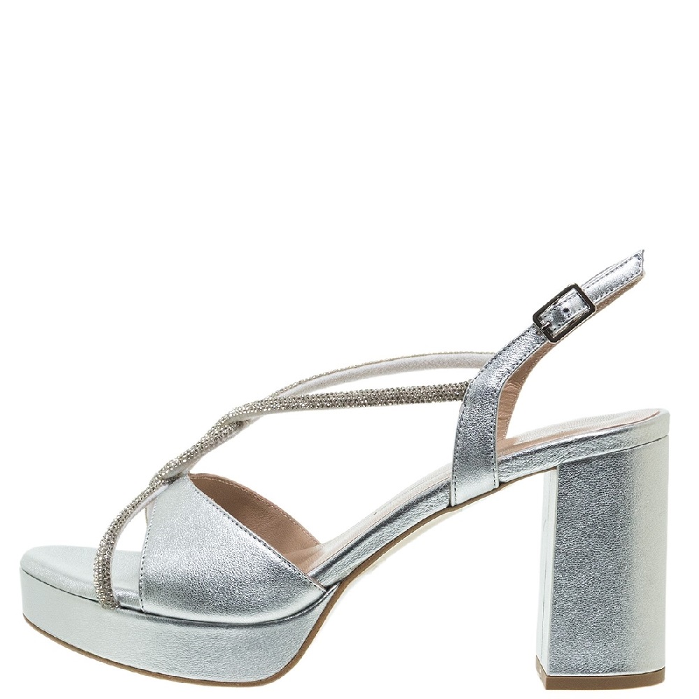 MOURTZI</br>Mourtzi 55/553F28 Γυναικεία Πέδιλα Ασημί Δέρμα