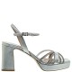 MOURTZI</br>Γυναικεία Πέδιλα Ασημί Δέρμα 55/553G07 Mourtzi MOURTZI</br>Γυναικεία Πέδιλα Ασημί Δέρμα 55/553G07 Mourtzi