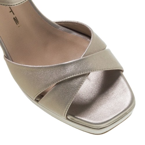 Γυναικεία Πέδιλα Χρυσό Άμμου Δέρμα 55/553G08 Mourtzi