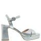 MOURTZI</br>Γυναικεία Πέδιλα Ασημί Δέρμα 55/553G08 Mourtzi MOURTZI</br>Γυναικεία Πέδιλα Ασημί Δέρμα 55/553G08 Mourtzi