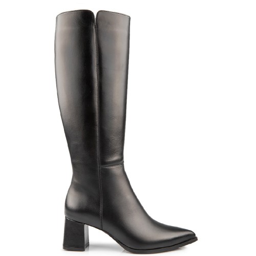 FM 556-19 Γυναικείες Μπότες Μαύρο Δέρμα